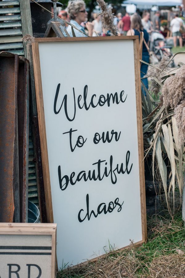 Welcome to our beautiful chaos sign
